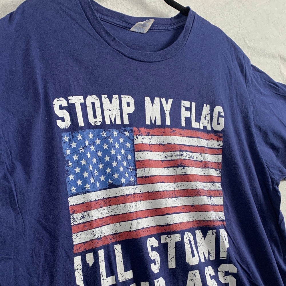 American Flag | Patriot STOMP MY FLAG 3xl xxxl blue short sleeve